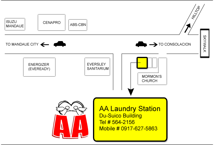map of AA Laundry Station